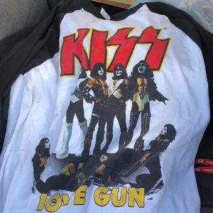 KISS 3/4 sleeve band shirt